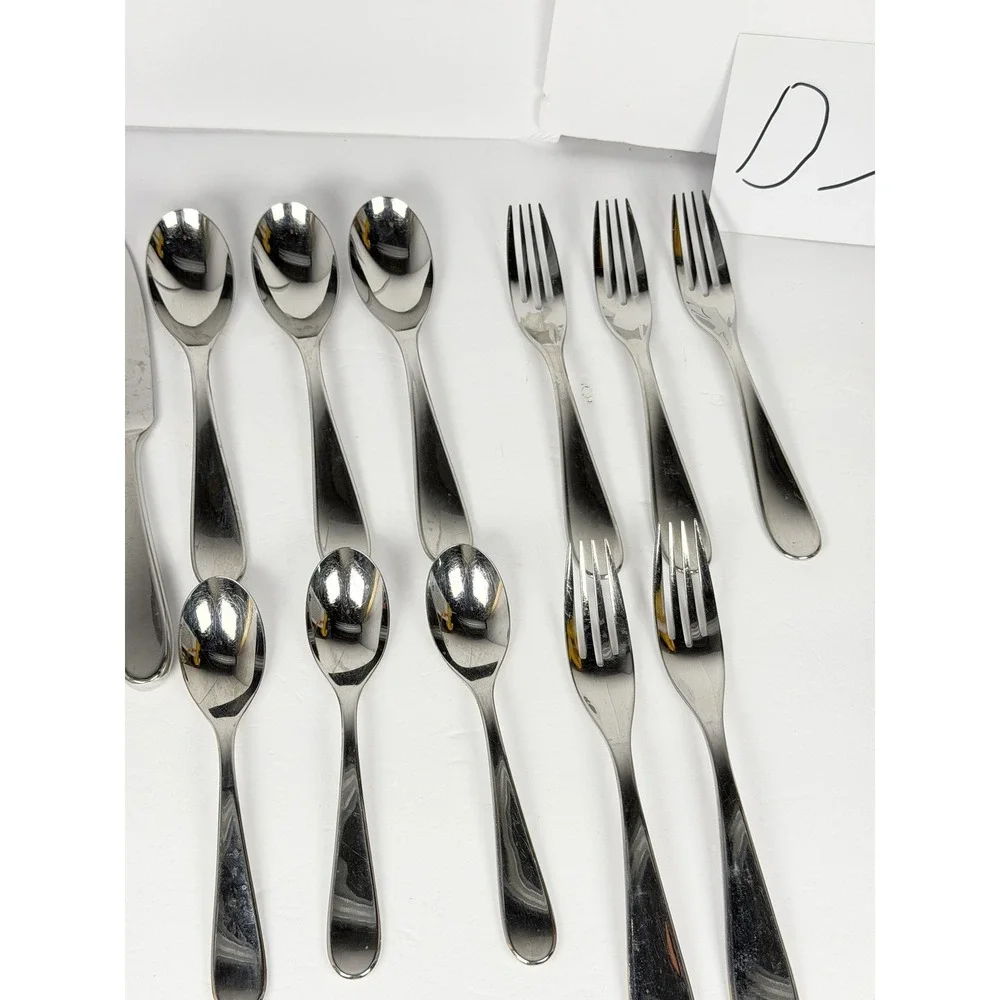 Yamazaki Patrick Flatware Set 15pc Stainless Steel Knives Spoons Forks Japan‎